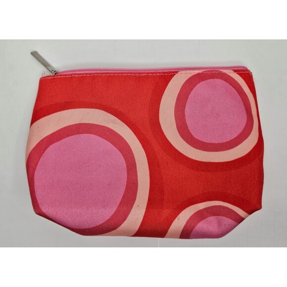 Marimekko For Clinique Orange Pink Makeup Bag W/ Makeup Remover & Compact Mirror - Picture 8 of 8